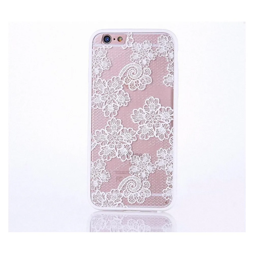 König Design Apple iPhone 8 Plus Handy Hülle Mandala Case Schutzhülle Motiv Blüten Weiss Neu