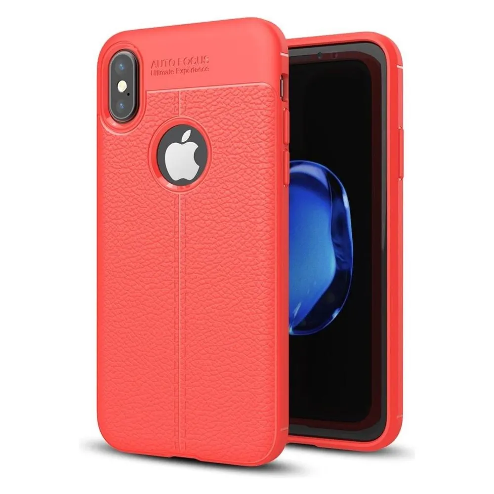 König Design Apple iPhone X Hülle Case Handy Cover Schutz Tasche Schutzhülle Bumper Etuis Rot (Apple iPhone X, Apple iPhone XS)