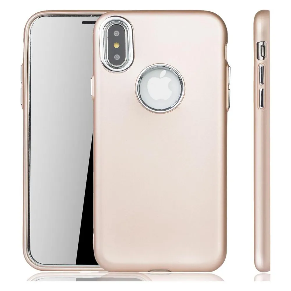 König Design Apple iPhone X Hülle Case Handy Cover Schutz Tasche Schutzhülle Bumper Etui Gold (Apple iPhone X, Apple iPhone XS)