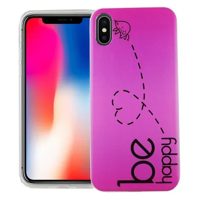 König Design Apple iPhone X / XS Hülle Case Handy Cover Schutz Tasche Schutzhülle Bumper Pink (Apple iPhone X, Apple iPhone XS)
