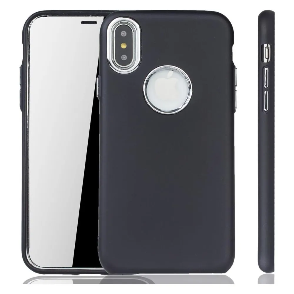 König Design Apple iPhone X / XS Hülle Handyhülle Handy Schutz Case Cover Bumper in Schwarz