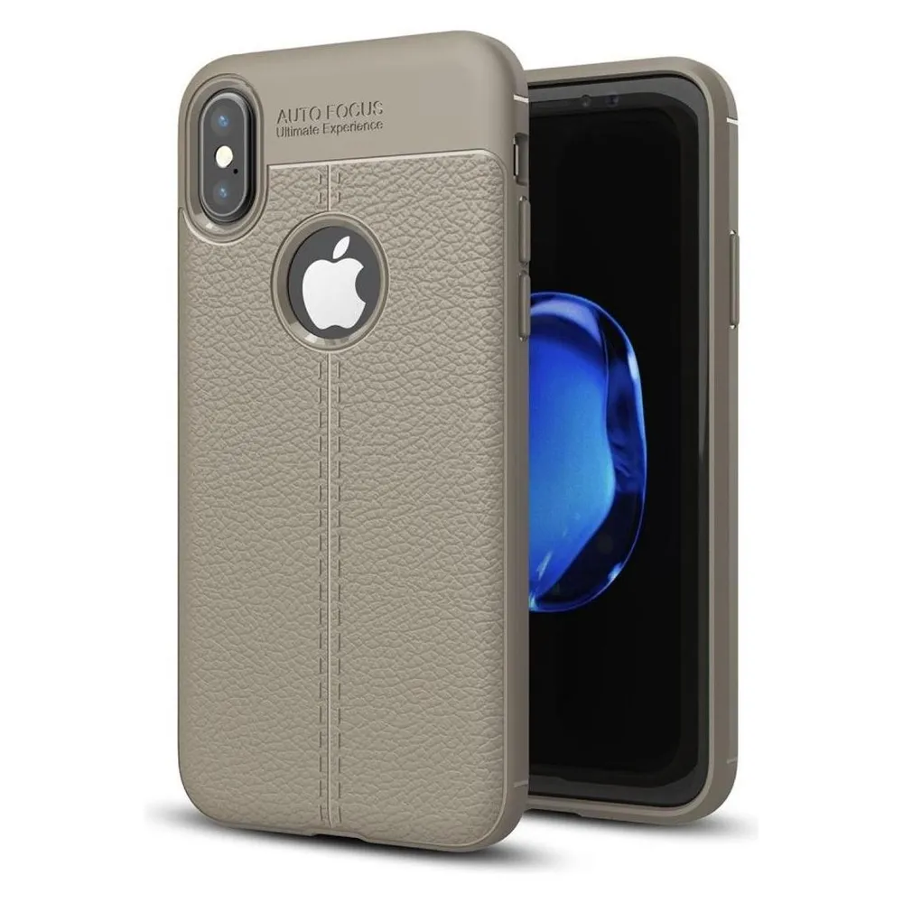 König Design Apple iPhone X / XS Hülle Case Handy Cover Schutz Tasche Schutzhülle Bumper Grau (Apple iPhone X, Apple iPhone XS)