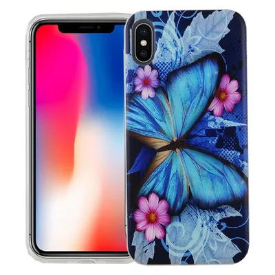 König Design Apple iPhone X / XS Hülle Case Handy Cover Schutz Tasche Schutzhülle Bumper Blau (Apple iPhone XS)
