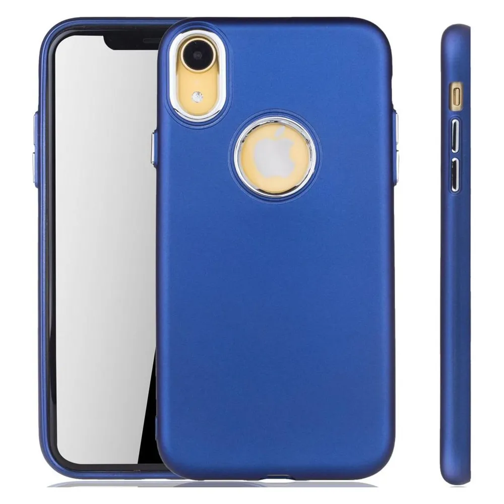 König Design Apple iPhone XR Hülle Case Handy Cover Schutz Tasche Schutzhülle Bumper Blau (Apple iPhone XR)