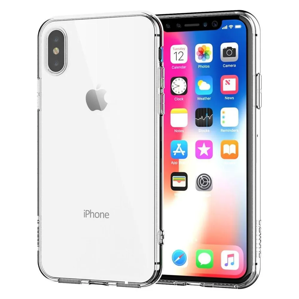 König Design Apple iPhone XS Hülle Transparent Silikon Case durchsichtige Handyhülle Bumper