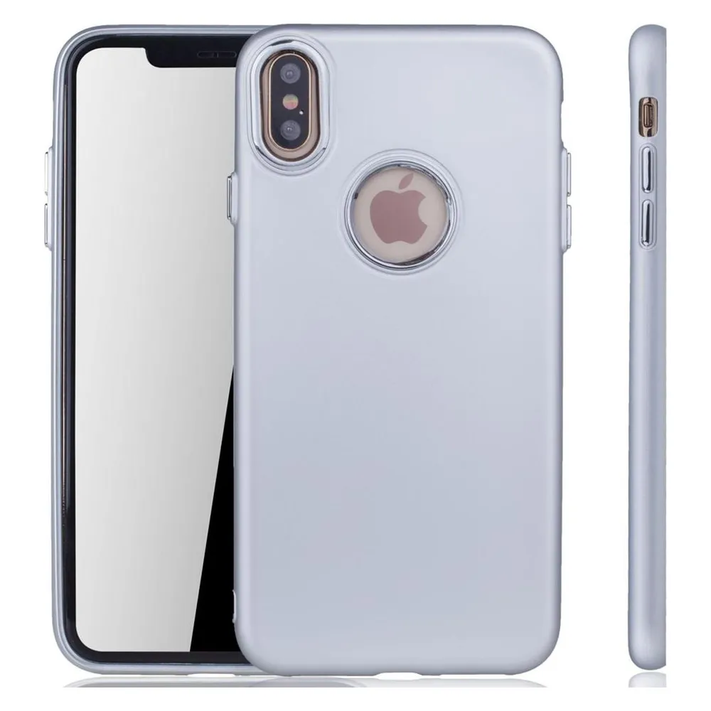 König Design Apple iPhone XS Max Hülle Case Handy Cover Schutz Etui Schutzhülle Bumper Silber (Apple iPhone XS Max)