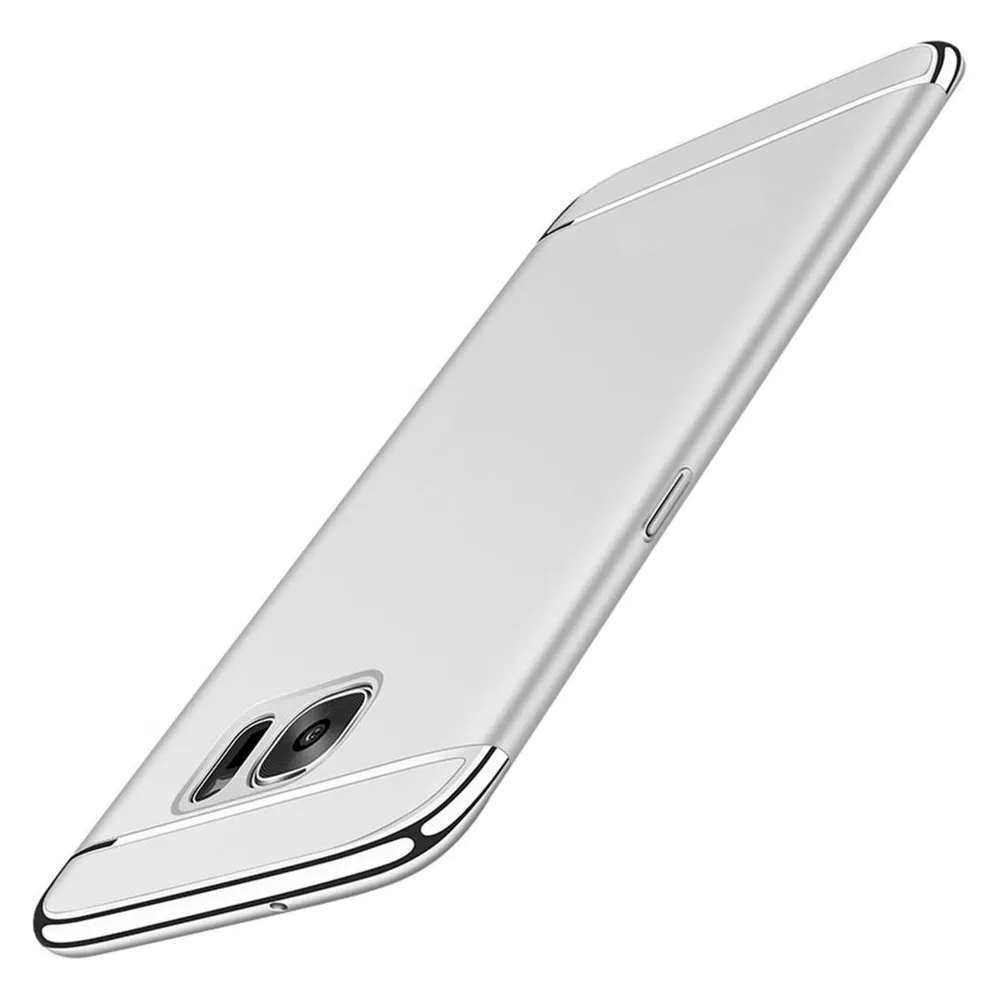 König Design Handy Hülle Schutz Case für Samsung Galaxy A3 2016 Bumper 3 in 1 Cover Silber (Samsung Galaxy A3 (2016))