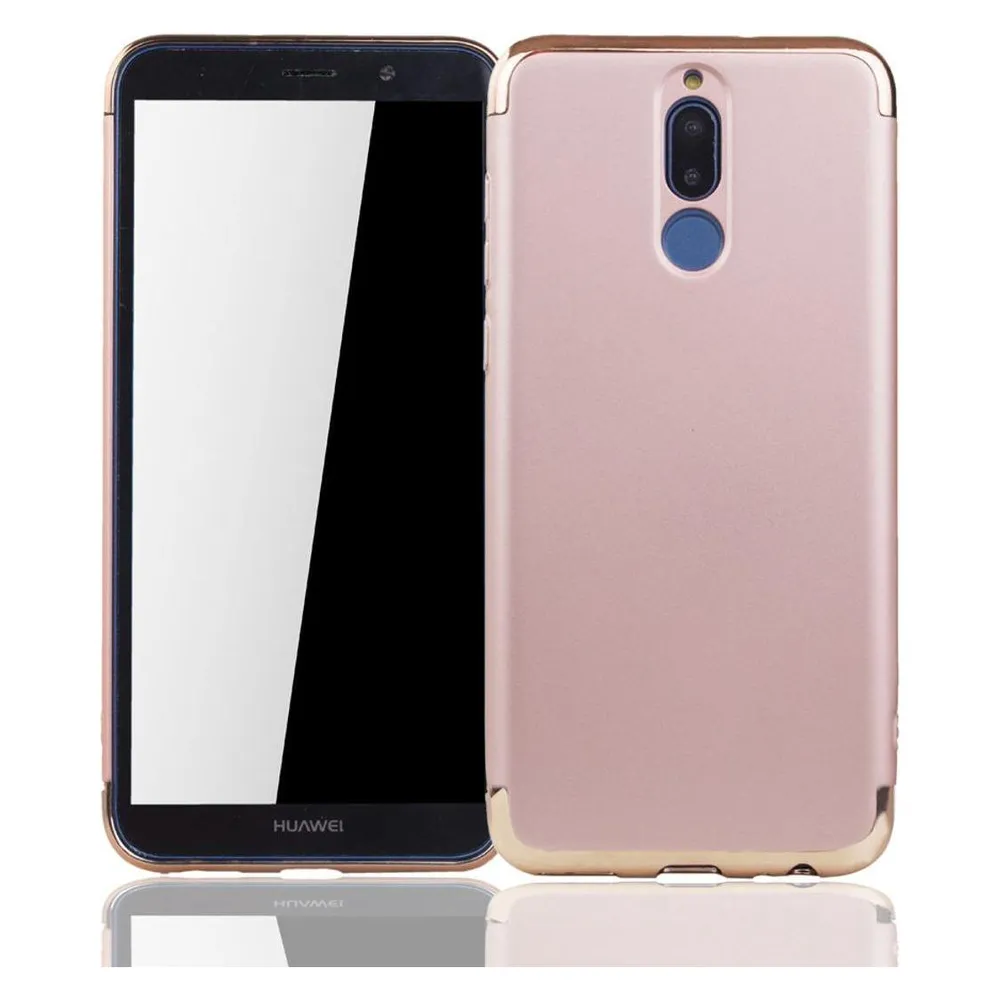 König Design Handy Hülle Schutz Case für Huawei Mate 10 Lite Bumper 3 in 1 Cover Rose Gold