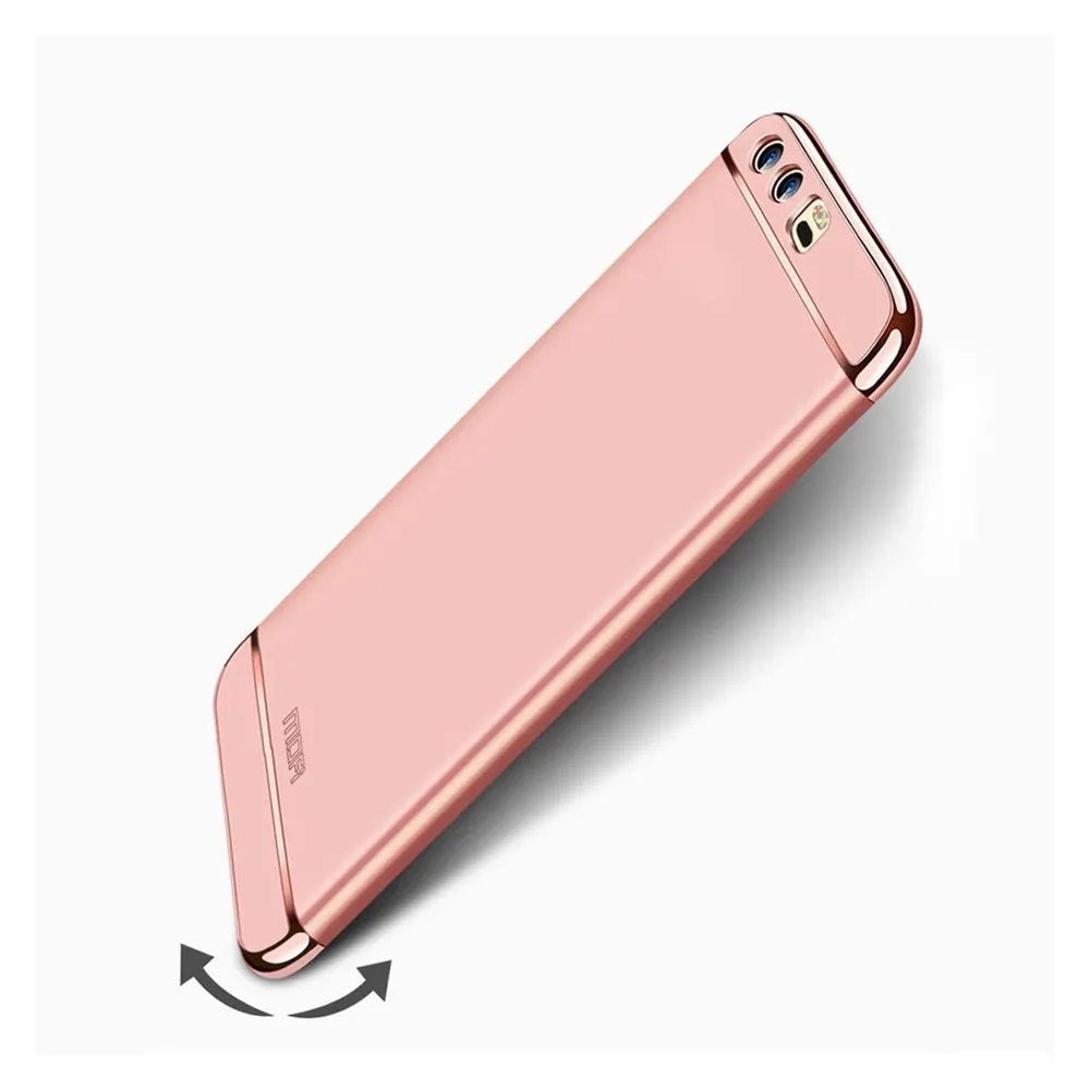 König Design Handy Hülle Schutz Case für Huawei P20 Bumper 3 in 1 Cover Chrom Etui Blau