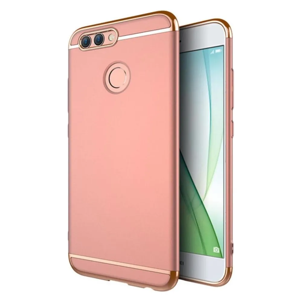 König Design Handy Hülle Schutz Case für Huawei Nova 2 Plus Bumper 3 in 1 Cover Rose Gold Neu