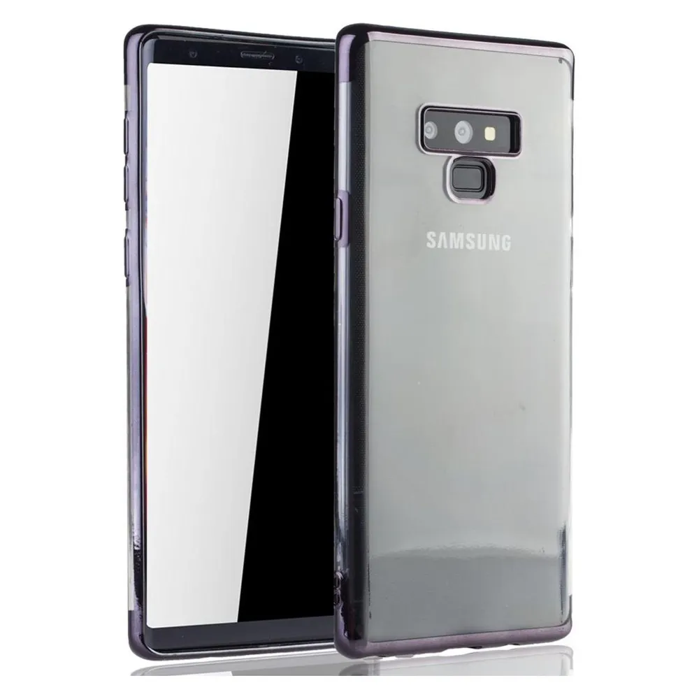 König Design Handy Hülle Schutz Case für Samsung Galaxy Note 9 Durchsichtig Bumper Schwarz