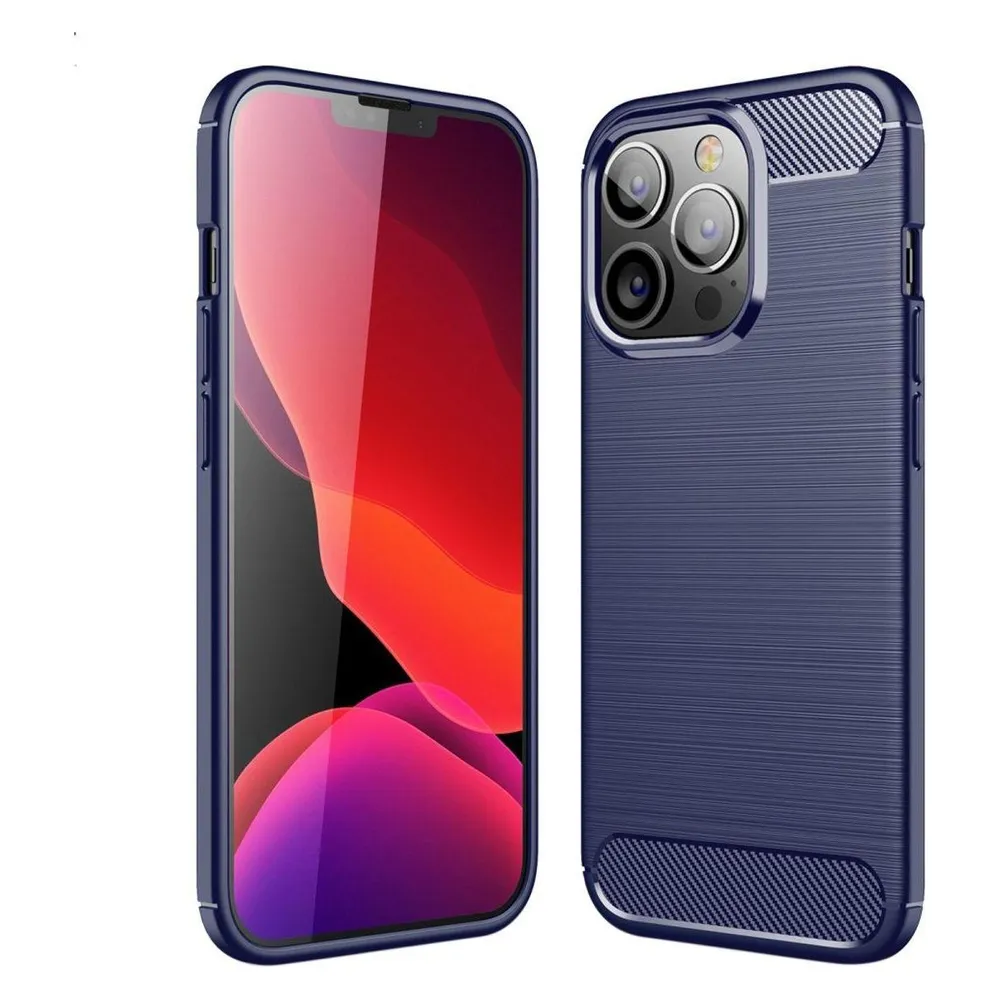 König Design Handyhülle für Apple iPhone 13 Pro Schutzcase Backcover Bumper Etuis Rahmen Blau