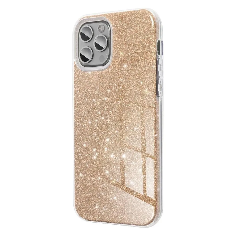 König Design Handyhülle für Apple iPhone XR Schutzcase Cover Bumper Schale Glitzer Gold Neu
