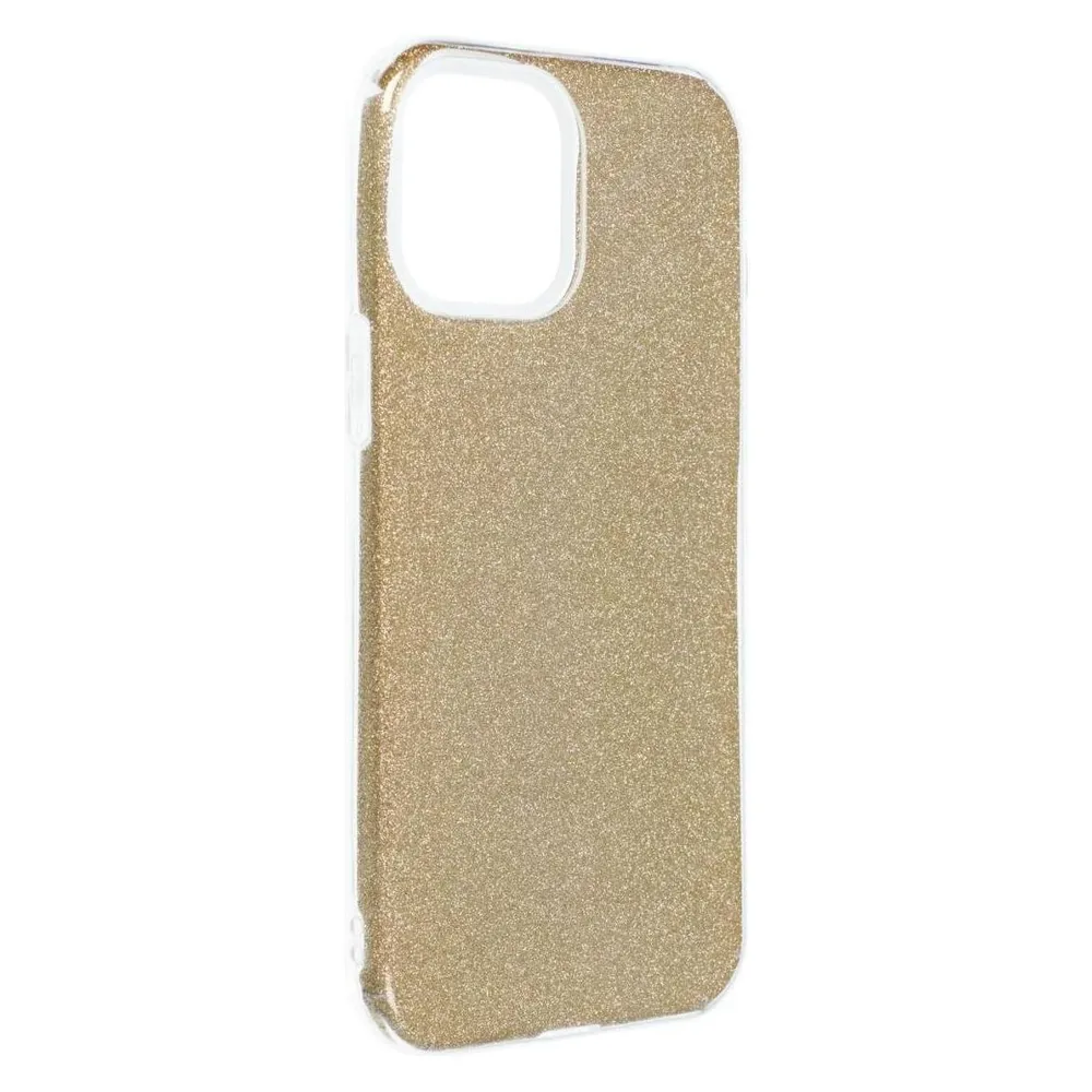 König Design Handyhülle für Apple iPhone 12 Pro Max Schutzcase Cover Bumper Etui Glitzer Gold