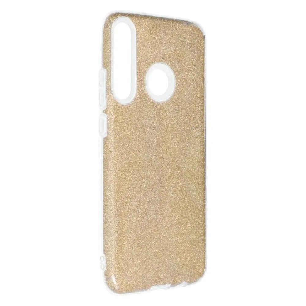 König Design Handyhülle für Huawei P40 Lite E Schutzcase Cover Bumper Schale Glitzer Gold Neu