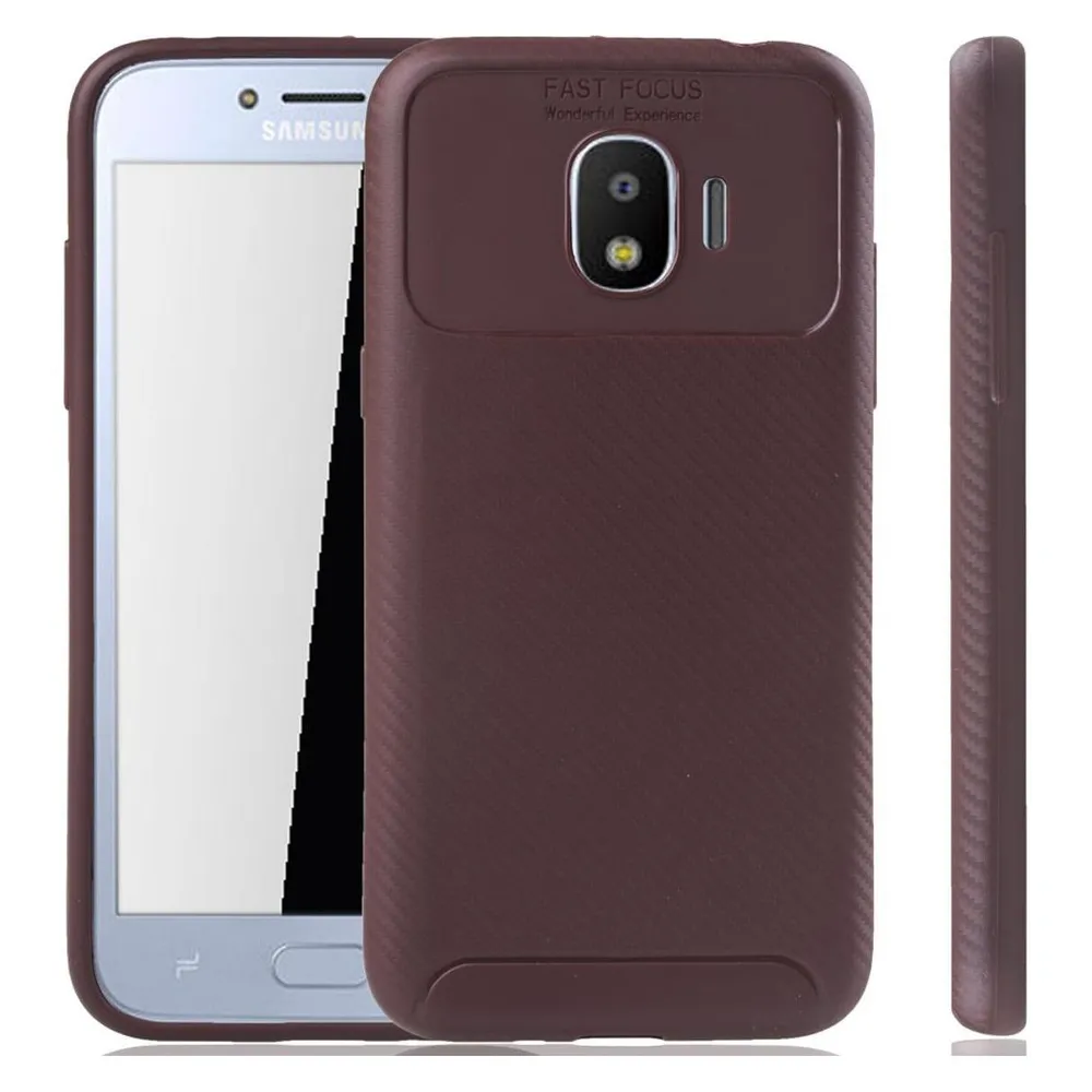 König Design Handyhülle für Samsung Galaxy J2 Pro Schutzcase Backcover Bumper Etuis Braun