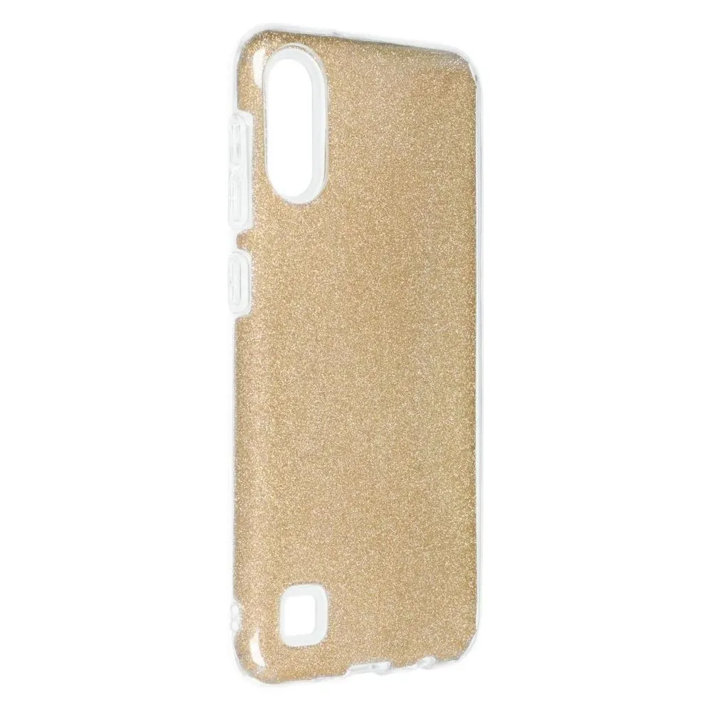 König Design Handyhülle für Samsung Galaxy A10 Schutzcase Cover Bumper Schale Glitzer Gold