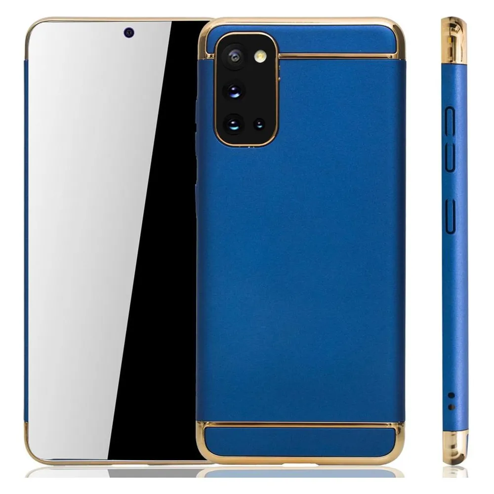 König Design Handyhülle für Samsung Galaxy S20 Case Cover Schutz Tasche Schutzhülle Blau Neu