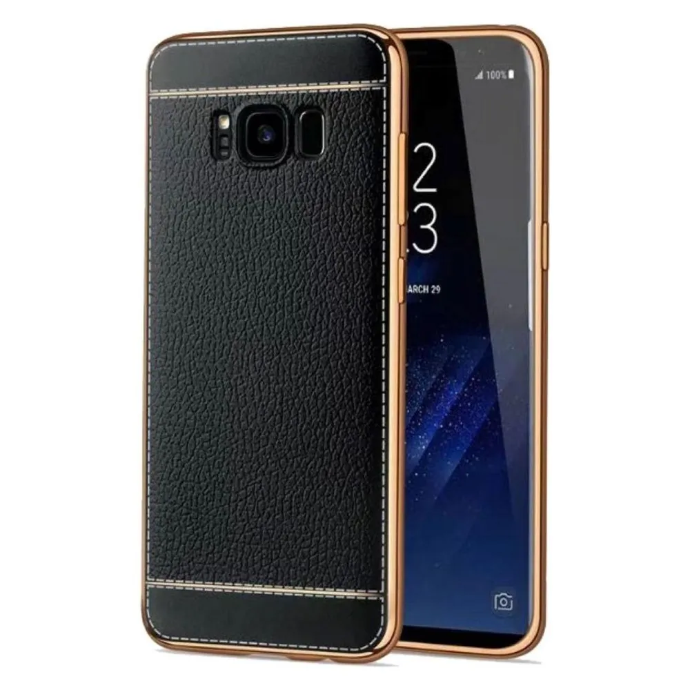 König Design Handyhülle für Samsung Galaxy S7 Edge Schutzcase Backcover Bumper Etuis Schwarz (Samsung Galaxy S7 Edge)