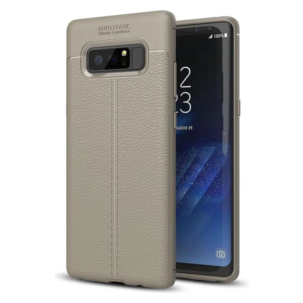 König Design Handyhülle für Samsung Galaxy Note 8 Schutztasche Wallet Cover 360 Case Grau Neu