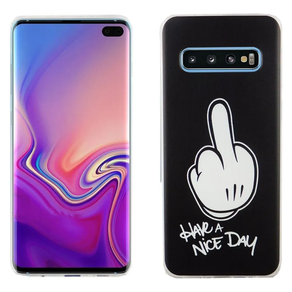 König Design Handyhülle für Samsung Galaxy S10 Plus Schutzcase Backcover Bumper Etuis Schwarz (Samsung Galaxy S10+)