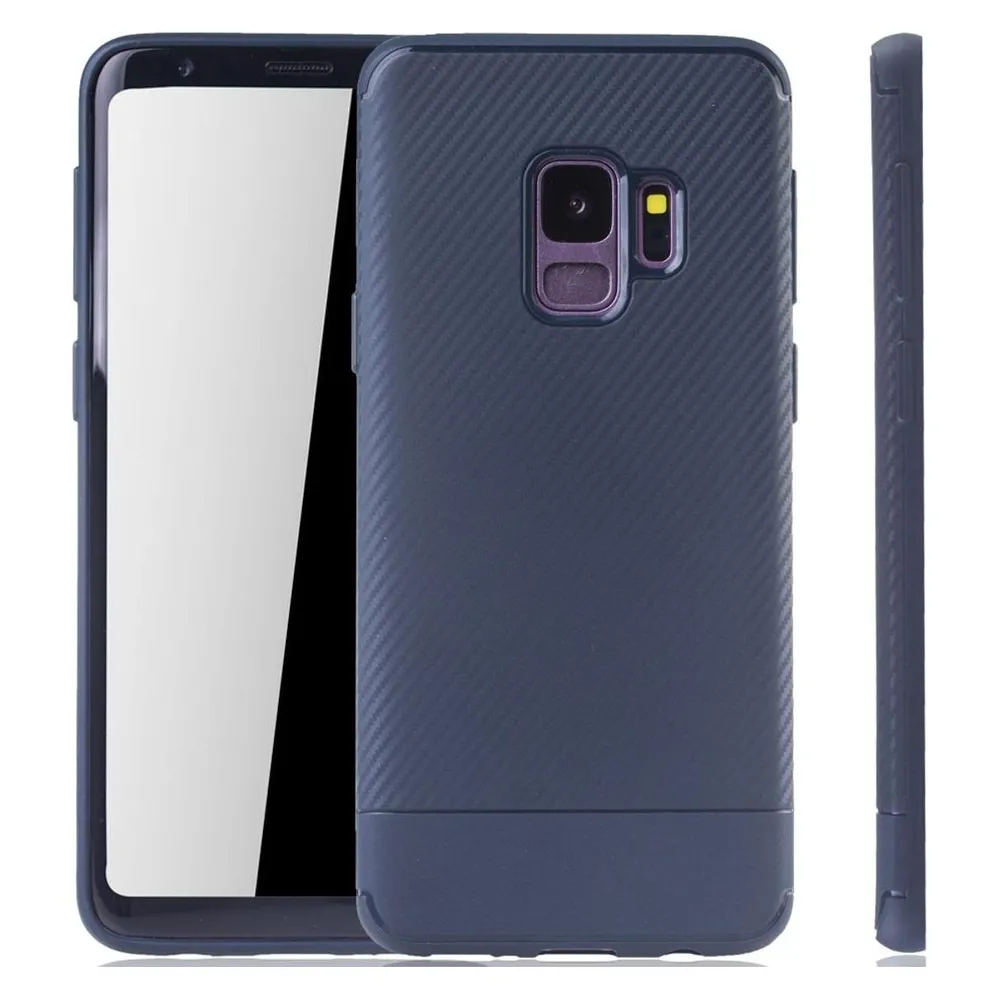 König Design Handyhülle für Samsung Galaxy S9 Schutzcase Backcover Bumper Etuis Rahmen Blau (Samsung Galaxy S9)