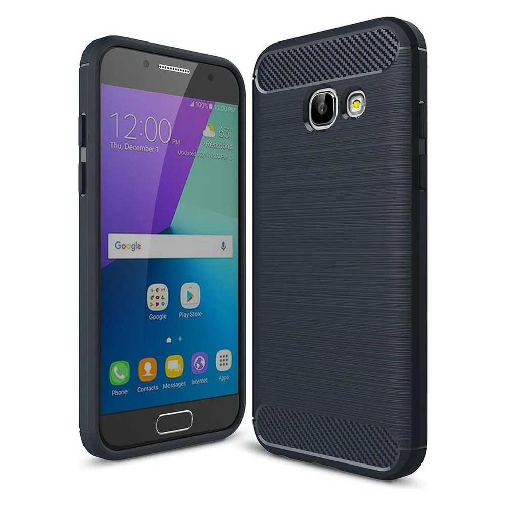 König Design Handyhülle für Samsung Galaxy A3 (2017) Schutzcase Backcover Bumper Etuis Blau (Samsung Galaxy A3 (2017))