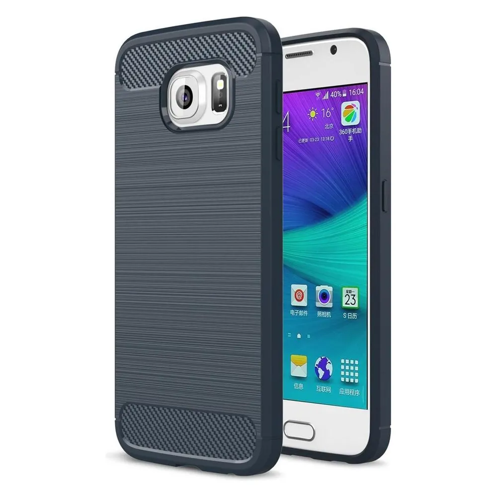 König Design Handyhülle für Samsung Galaxy S6 Schutzcase Backcover Bumper Etuis Rahmen Blau (Samsung Galaxy S6)