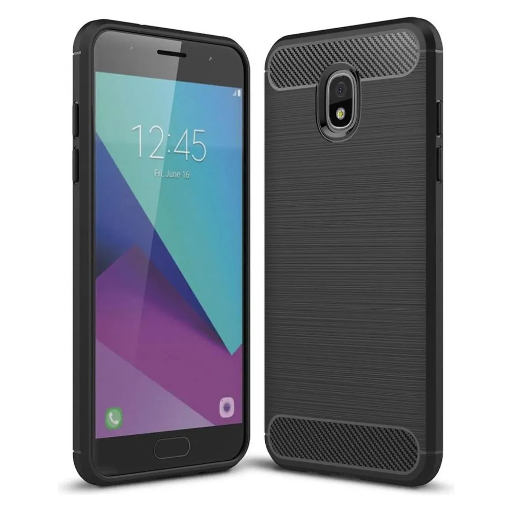 König Design Handyhülle für Samsung Galaxy J7 (2018) Schutzcase Backcover Bumper Etui Schwarz (Samsung Galaxy J7 (2018))