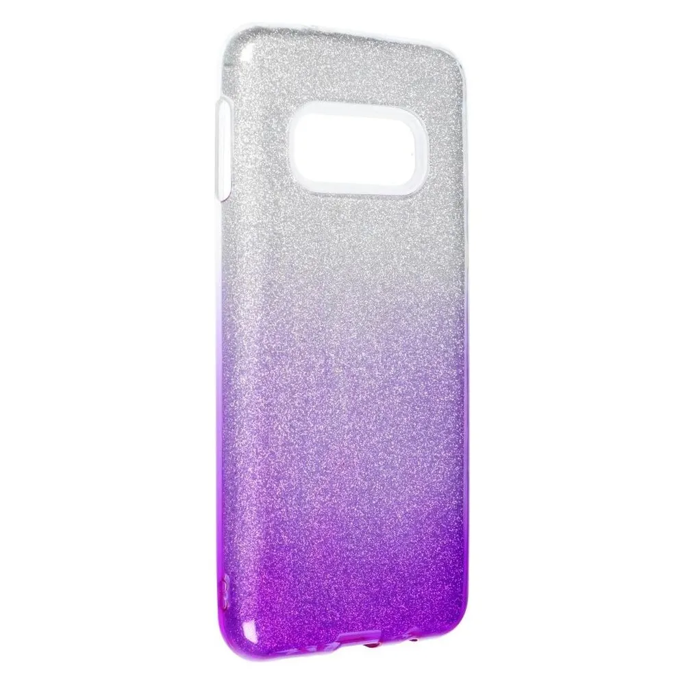 König Design Handyhülle für Samsung Galaxy S10e Schutzcase Cover Bumper Etuis Glitzer Violett