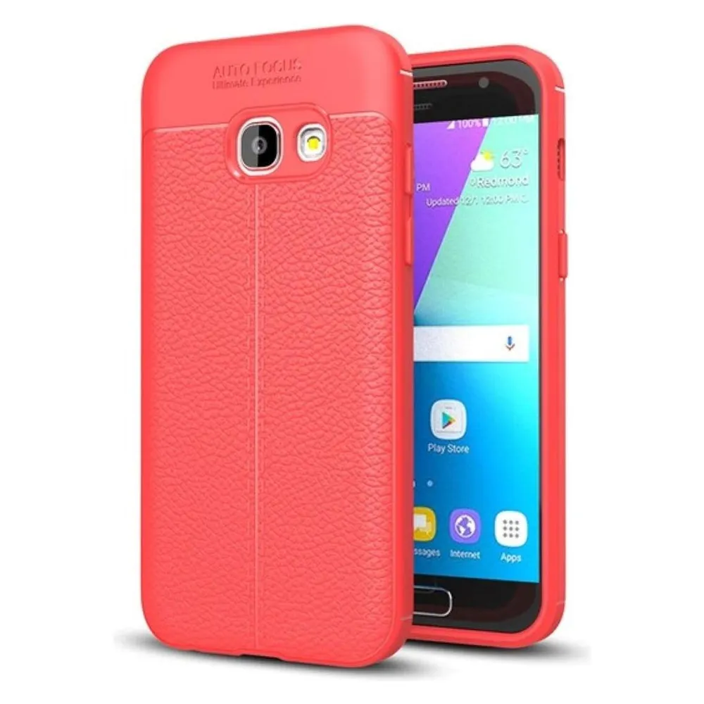 König Design Handyhülle für Samsung Galaxy A5 (2017) Schutztasche Wallet Cover 360 Case Rot (Samsung Galaxy A5 (2017))