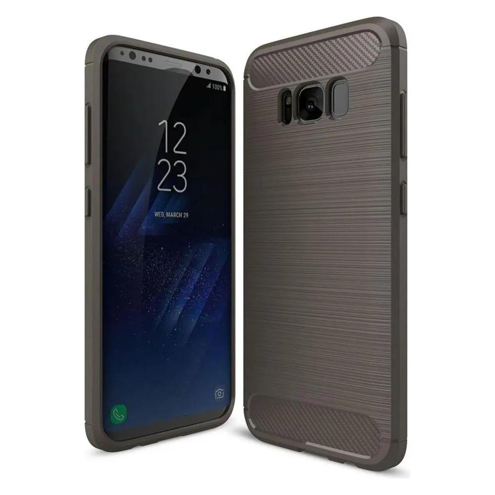 König Design Handyhülle für Samsung Galaxy S8 Schutzcase Backcover Bumper Etuis Rahmen Grau (Samsung Galaxy S8)