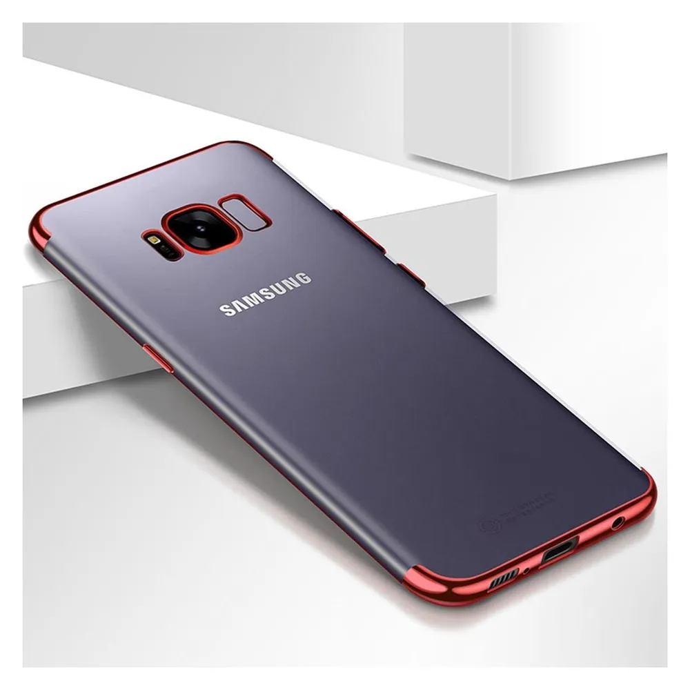 König Design Handyhülle für Samsung Galaxy S6 Schutzcase Backcover Bumper Etuis Rahmen Rot (Samsung Galaxy S6)