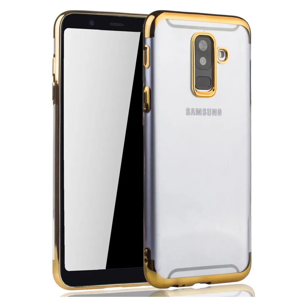 König Design Handyhülle für Samsung Galaxy A6 Plus (2018) Schutzcase Backcover Bumper Gold (Samsung Galaxy A6 (2018))