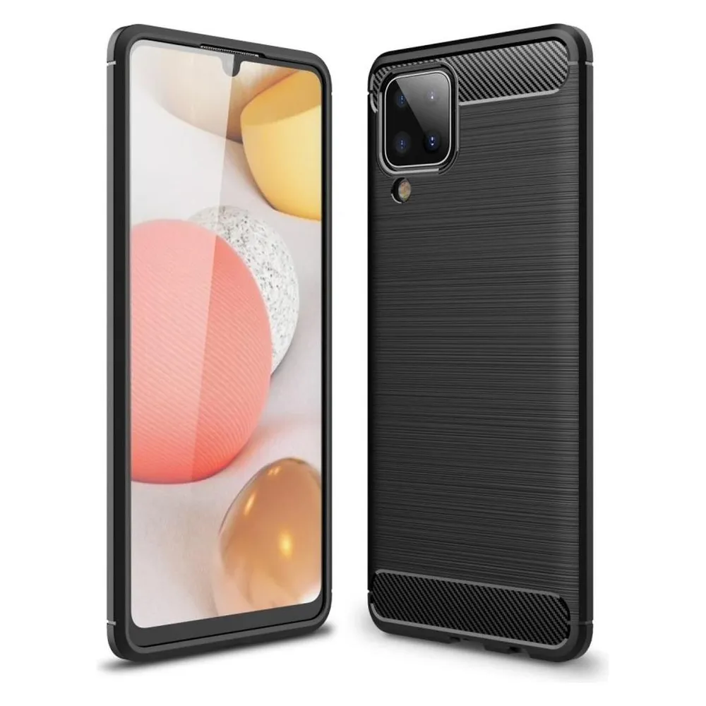 König Design Handyhülle für Samsung Galaxy A12 Schutzcase Backcover Bumper Etuis Case Schwarz