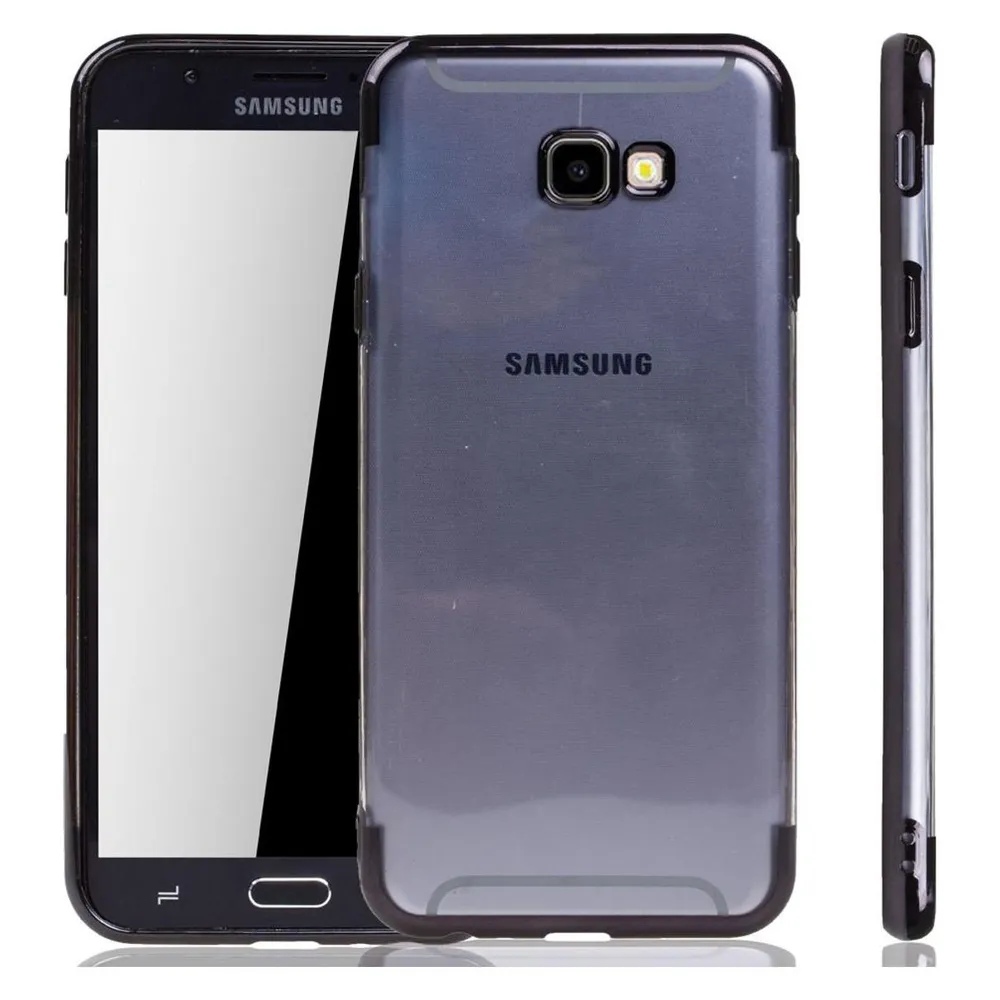König Design Handyhülle für Samsung Galaxy J4 Plus Schutzcase Backcover Bumper Etuis Schwarz