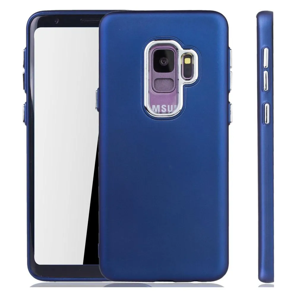 König Design Handyhülle für Samsung Galaxy S9 Schutzcase Backcover Bumper Etuis Rahmen Blau (Samsung Galaxy S9)