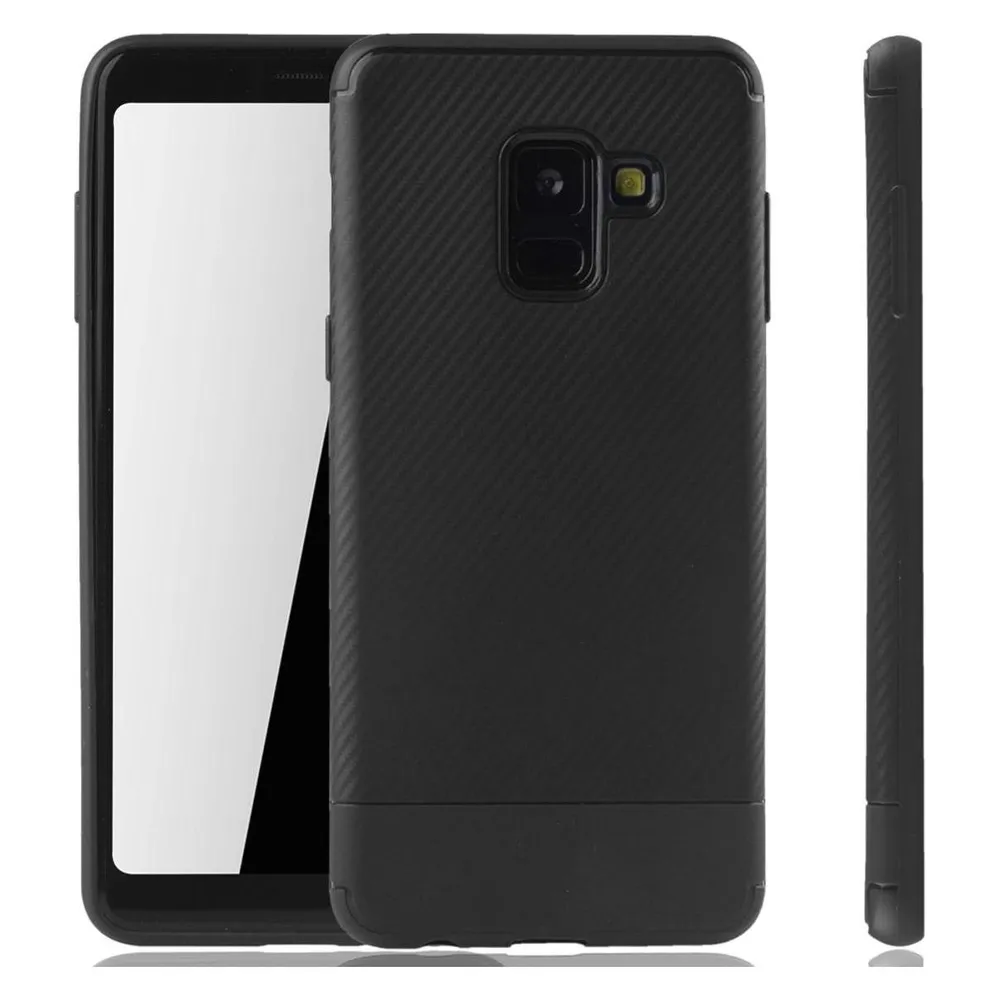 König Design Handyhülle für Samsung Galaxy A8 Plus (2018) Schutzcase Backcover Bumper Schwarz (Samsung Galaxy A8 (2018))