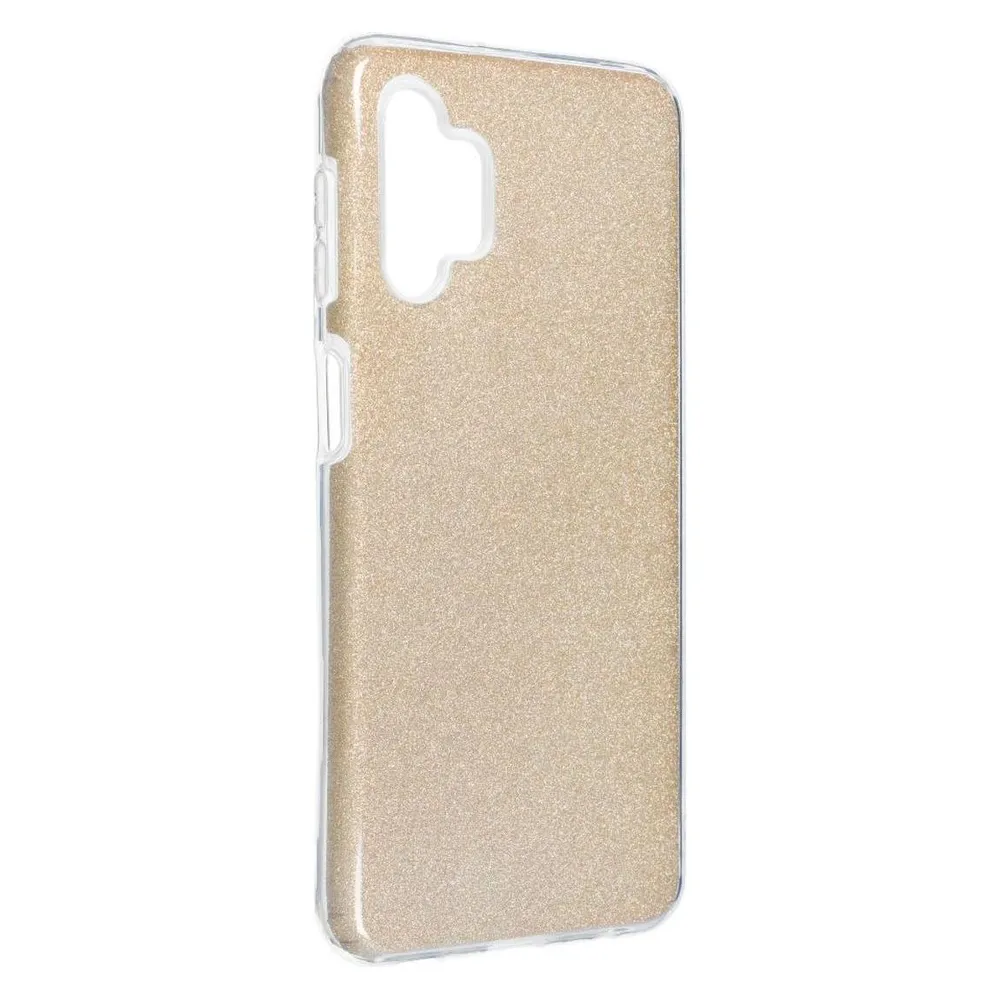 König Design Handyhülle für Samsung Galaxy A32 5G Schutzcase Cover Bumper Schale Glitzer Gold