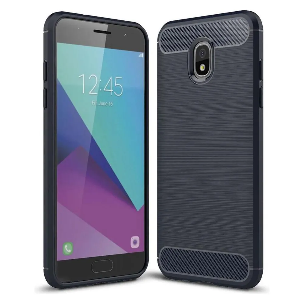 König Design Handyhülle für Samsung Galaxy J3 (2018) Schutzcase Backcover Bumper Etuis Blau (Samsung Galaxy J3 (2018))