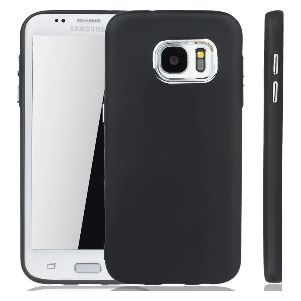 König Design Handyhülle für Samsung Galaxy S7 Edge Schutzcase Backcover Bumper Etuis Schwarz (Samsung Galaxy S7 Edge)