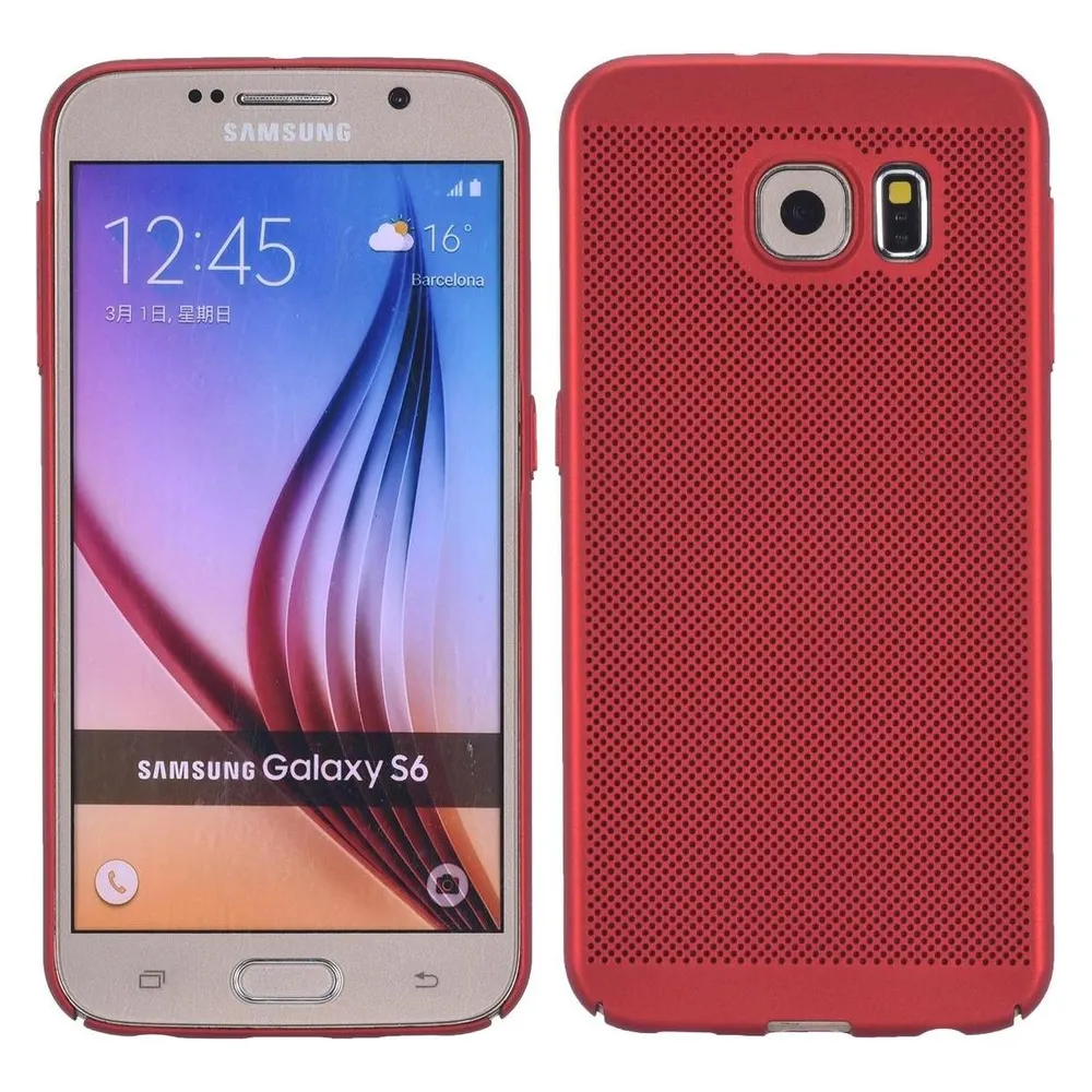 König Design Handyhülle für Samsung Galaxy S6 Edge Schutzcase Backcover Bumper Etuis Case Rot (Samsung Galaxy S6 Edge)
