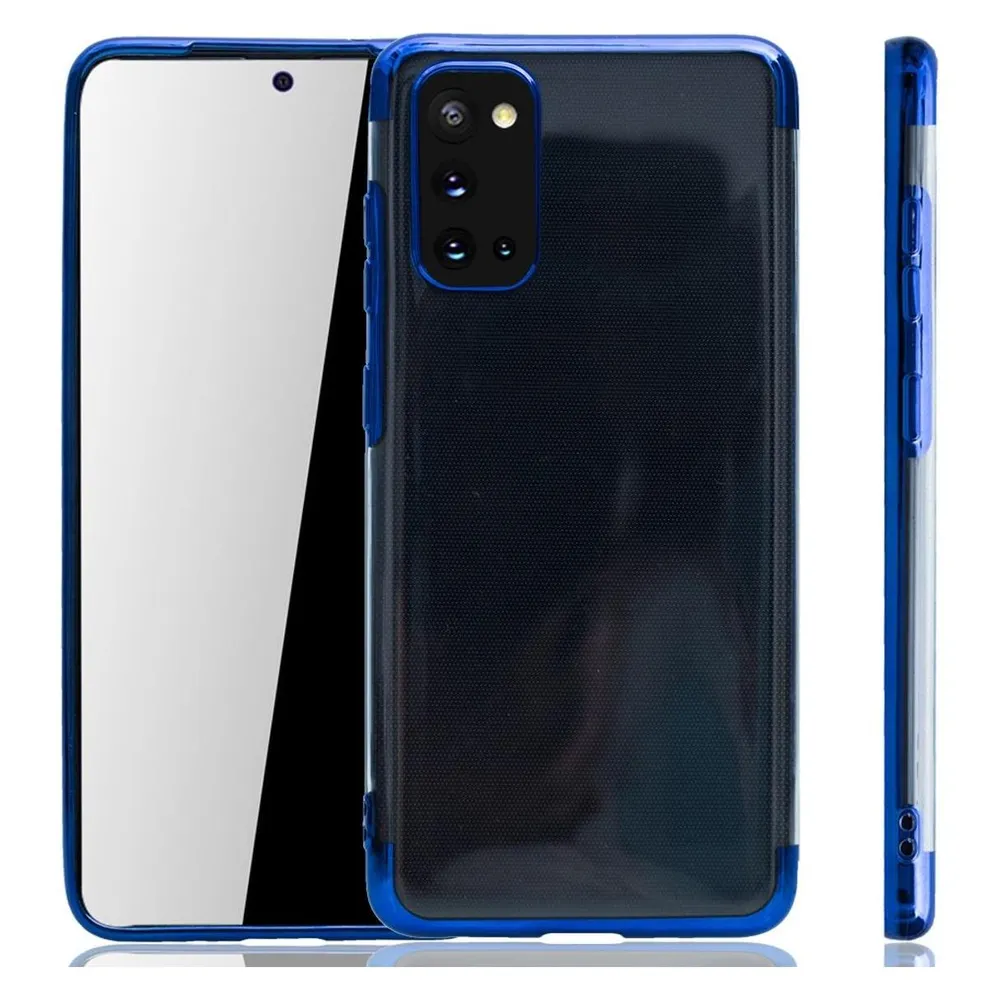 König Design Handyhülle für Samsung Galaxy S20 Schutzcase Backcover Bumper Etuis Rahmen Blau