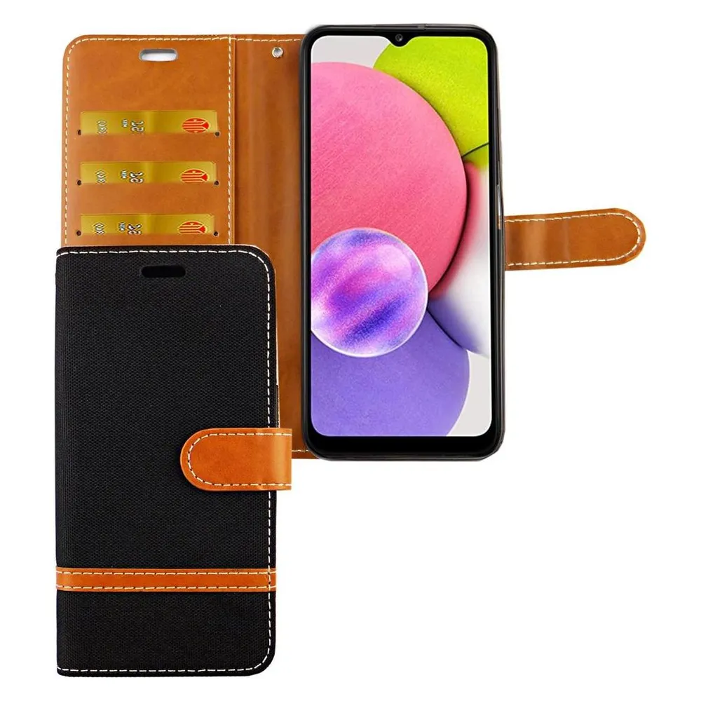 König Design Handyhülle für Samsung Galaxy A03s Case Cover Schutztasche Schutzhülle Bookstyle (Samsung Galaxy A03s)