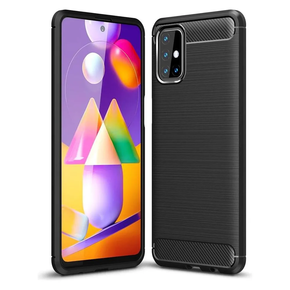 König Design Handyhülle für Samsung Galaxy M31s Case Cover Schutz Tasche Schutzhülle Schwarz