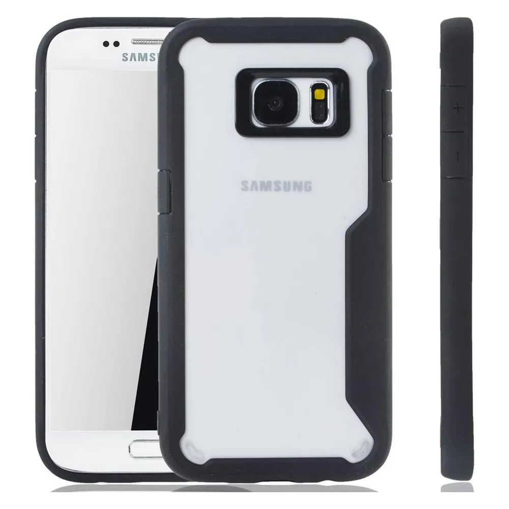 König Design Handyhülle für Samsung Galaxy S7 Schutzcase Backcover Bumper Etuis Case Schwarz (Samsung Galaxy S7)