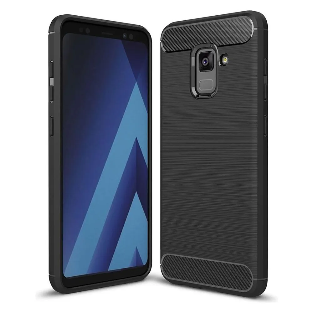 König Design Handyhülle für Samsung Galaxy A8 (2018) Schutzcase Backcover Bumper Etui Schwarz (Samsung Galaxy A8 (2018))