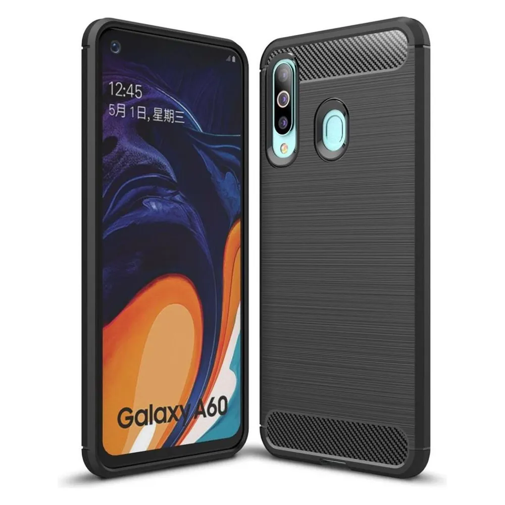 König Design Handyhülle für Samsung Galaxy A60 Schutzcase Backcover Bumper Etuis Rahmen Grau