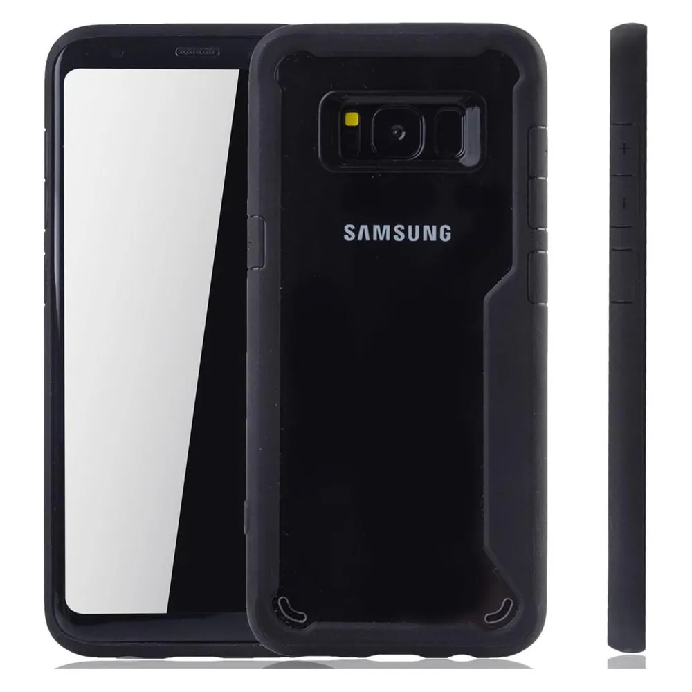 König Design Handyhülle für Samsung Galaxy S8 Schutzcase Backcover Bumper Etuis Case Schwarz (Samsung Galaxy S8)