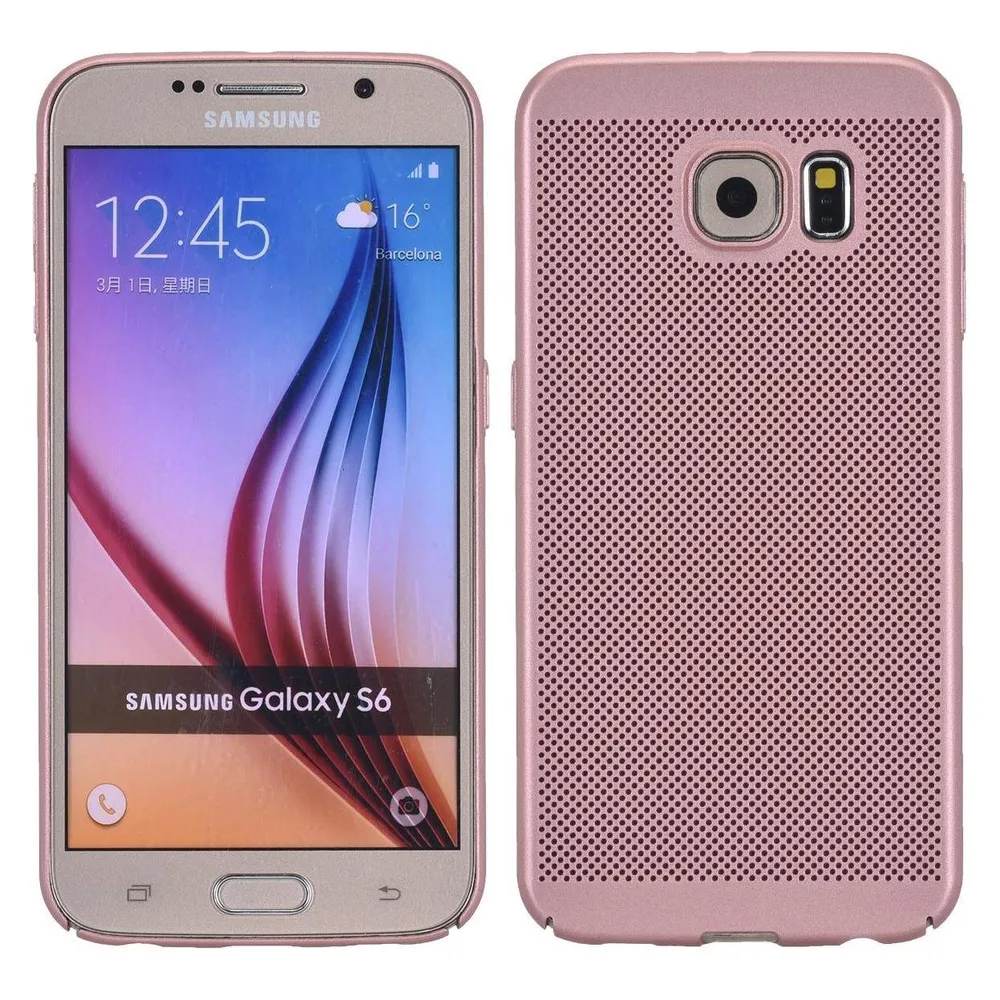 König Design Handyhülle für Samsung Galaxy S6 Edge Schutzcase Backcover Bumper Etuis Pink (Samsung Galaxy S6 Edge)